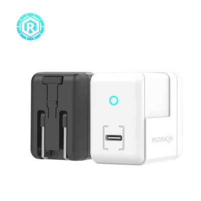 Roiskin/36W /2019 Fast Charger  wireless 2 USB Port QC 3.0 With Type-C PD  & Type-A QC Charger 36w built in folding charger